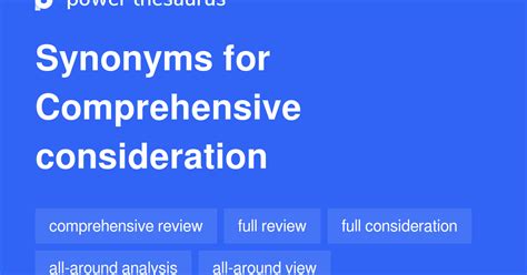 consideration thesaurus|CONSIDERATION Synonyms .